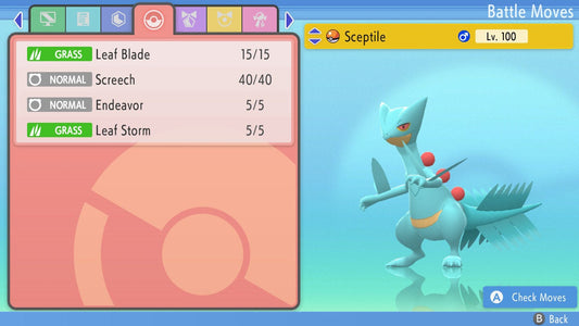 SHINY 6IV SCEPTILE / Pokémon Brilliant Diamond and Shining Pearl / 6IV Pokemon / Shiny Pokemon / Competitive Battle Ready + EVs / Free Shiny