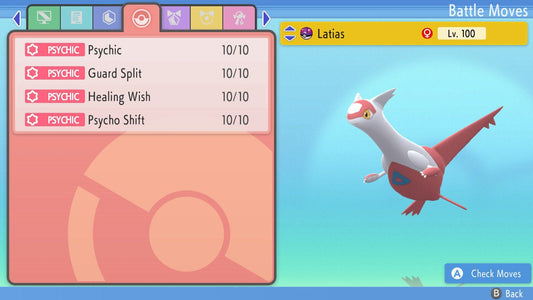 NON-SHINY 6IV LATIAS / Pokémon Brilliant Diamond and Shining Pearl / 6IV Pokemon / Competitive Battle Ready + EVs / Free Shiny / Ev Trained
