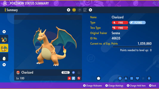 NON-SHINY 6IV CHARIZARD / Pokémon Scarlet and Violet / 6IV Pokemon / Non-Shiny Pokemon / Competitive Battle Ready + EVs / Free Shiny