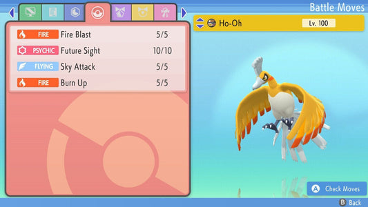 SHINY 6IV HO-OH / Pokémon Brilliant Diamond and Shining Pearl / 6IV Pokemon / Shiny Pokemon / Competitive Battle Ready + EVs / Free Shiny