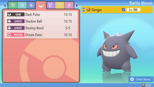 SHINY 6IV GENGAR / Pokémon Brilliant Diamond and Shining Pearl / 6IV Pokemon / Shiny Pokemon / Competitive Battle Ready + EVs / Free Shiny