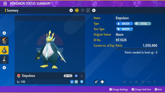 SHINY 6IV EMPOLEON / Pokémon Scarlet and Violet / 6IV Pokemon / Shiny Pokemon / Competitive /  Fast Trade / Pokerus / Rare Pokemon