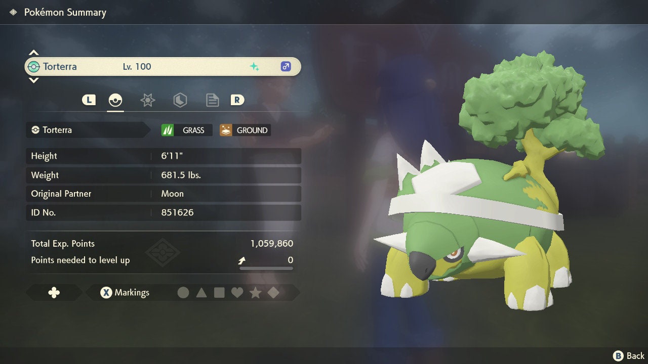 Shiny TORTERRA Pokemon Legends Arceus 6IV Competitive Battle Ready – image 3
