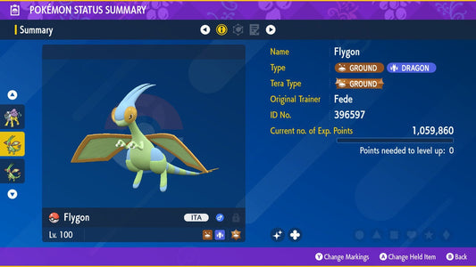 SHINY 6IV FLYGON / Pokémon Scarlet and Violet / 6IV Pokemon / Shiny Pokemon / Competitive /  Free Shiny / Fast Trade / Pokerus /