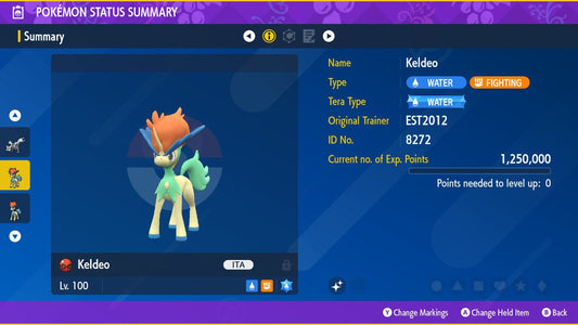 SHINY 6IV KELDEO / Pokémon Scarlet and Violet / 6IV Pokemon / Shiny Pokemon / Competitive / Mythical Pokemon /  Fast Trade / Pokerus /
