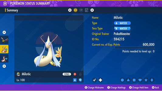 SHINY 6IV MILOTIC / Pokémon Scarlet and Violet / 6IV Pokemon / Shiny Pokemon / Competitive /  Fast Trade / Pokerus / Rare Pokemon
