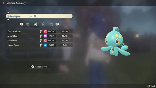 SHINY 6IV MANAPHY EV Trained | Legends Arceus Pokémon | Battle Ready Competitive | Free Bonus Shiny |