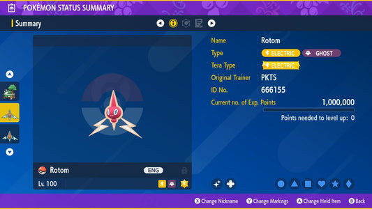 SHINY 6IV ROTOM EV Trained | Scarlet & Violet Pokémon | Battle Ready Competitive | Free Bonus Shiny |