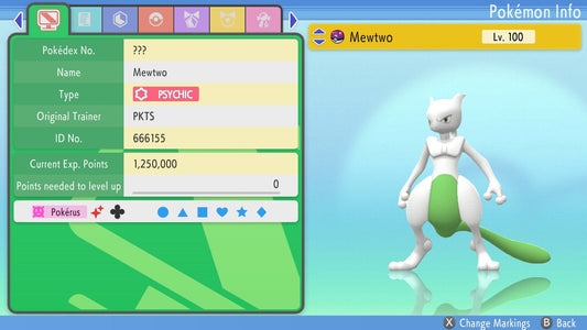 SHINY 6IV MEWTWO / Pokémon Brilliant Diamond Shining Pearl / 6IV Pokemon / Shiny Pokemon / Competitive Battle Ready + EVs / Free Shiny
