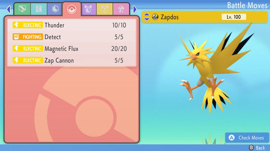 SHINY 6IV ZAPDOS / Pokémon Brilliant Diamond Shining Pearl / 6IV Pokemon / Shiny Pokemon / Competitive Battle Ready EVs / Free Shiny