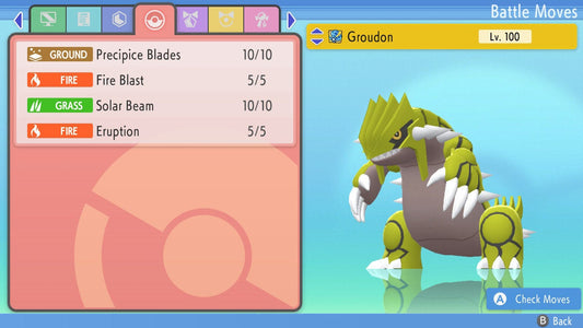 SHINY 6IV GROUDON / Pokémon Brilliant Diamond Shining Pearl / 6IV Pokemon / Shiny Pokemon / Competitive Battle Ready EVs / Free Shiny