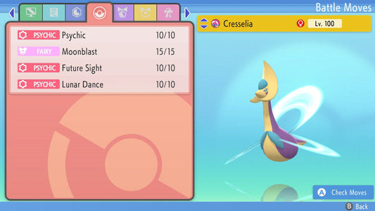 Shiny Cresselia 6IV EV Trained | BDSP Pokémon Brilliant Diamond Shining Pearl | Battle Ready Legendary | Bonus Gift | 75% OFF Now