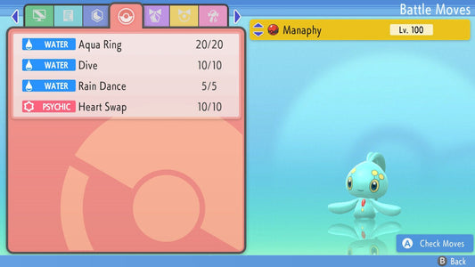 SHINY 6IV MANAPHY / Pokémon Brilliant Diamond Shining Pearl / Mythical Pokemon / Shiny Pokemon / Competitive Battle Ready EVs / Free Shiny