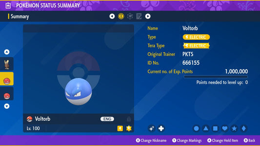 SHINY 6IV VOLTORB EV Trained | Scarlet & Violet Pokémon | Battle Ready Competitive | Free Bonus Shiny |