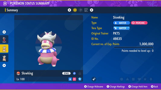 SHINY 6IV SLOWKING EV Trained | Scarlet & Violet Pokémon | Battle Ready Competitive | Free Bonus Shiny |