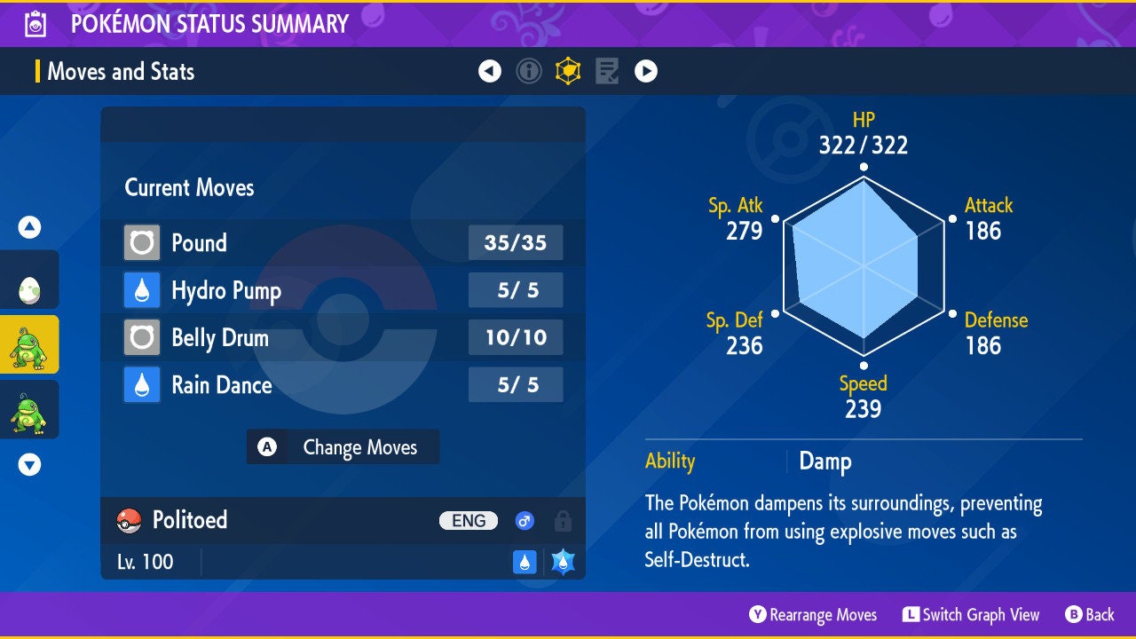 SHINY 6IV POLITOAD / Pokémon Scarlet and Violet / 6IV Pokemon / Shiny Pokemon / Competitive /  Fast Trade / Pokerus / Rare Pokemon