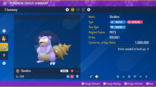 SHINY 6IV SLOWBRO EV Trained | Scarlet & Violet Pokémon | Battle Ready Competitive | Free Bonus Shiny |