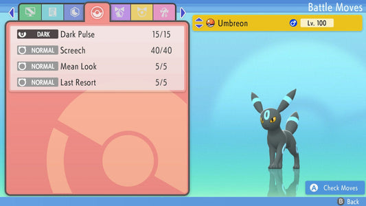 SHINY 6IV UMBREON / Pokémon Brilliant Diamond and Shining Pearl / 6IV Pokemon / Shiny Pokemon / Competitive Battle Ready + EVs / Free Shiny