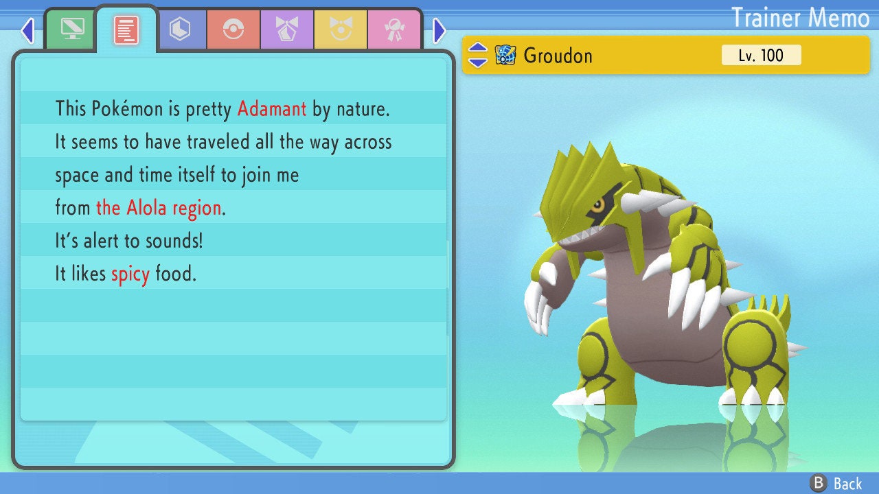 SHINY 6IV GROUDON / Pokémon Brilliant Diamond Shining Pearl / 6IV Pokemon / Shiny Pokemon / Competitive Battle Ready EVs / Free Shiny