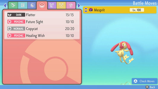 SHINY 6IV MESPRIT / Pokémon Brilliant Diamond Shining Pearl / 6IV Pokemon / Shiny Pokemon / Competitive Battle Ready EVs / Free Shiny