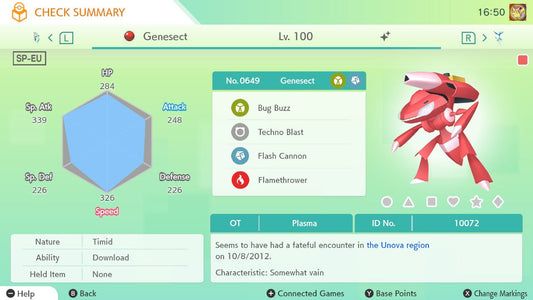 Pokemon HOME 6IV Shiny GENESECT | Pokémon Home Trade | Scarlet Violet, Sword Shield, BdSp, Legends Arceus, Lets Go | Bonus Shiny Gift