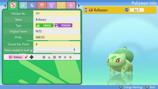 SHINY 6IV BULBASAUR / Pokémon Brilliant Diamond and Shining Pearl / 6IV Pokemon / Shiny Pokemon / Competitive Battle Ready EVs / Free Shiny