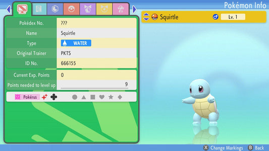 SHINY 6IV SQUIRTLE / Pokémon Brilliant Diamond and Shining Pearl / 6IV Pokemon / Shiny Pokemon / Competitive Battle Ready EVs / Free Shiny