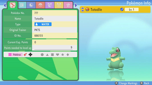 SHINY 6IV TOTODILE / Pokémon Brilliant Diamond and Shining Pearl / 6IV Pokemon / Shiny Pokemon / Competitive Battle Ready EVs / Free Shiny