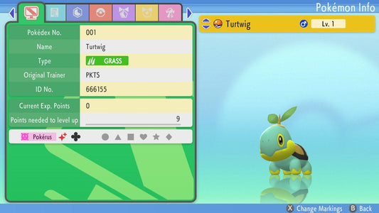 Shiny Turtwig 6IV EV Trained | BDSP Pokémon Brilliant Diamond Shining Pearl | Battle Ready Starter | Bonus Gift | 75% OFF Now