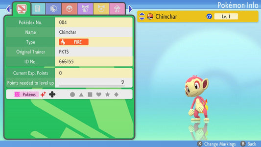 Shiny Chimchar 6IV EV Trained | BDSP Pokémon Brilliant Diamond Shining Pearl | Battle Ready Starter | Bonus Gift | 75% OFF Now