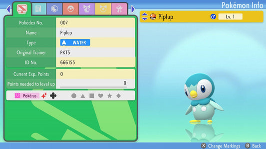 Shiny Piplup 6IV EV Trained | BDSP Pokémon Brilliant Diamond Shining Pearl | Battle Ready Starter | Bonus Gift | 75% OFF Now