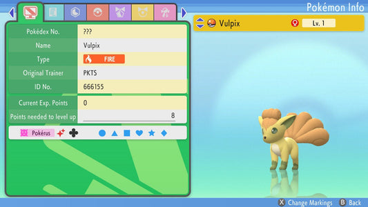 SHINY 6IV VULPIX / Pokémon Brilliant Diamond and Shining Pearl / 6IV Pokemon / Shiny Pokemon / Competitive Battle Ready EVs / Free Shiny