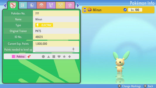 SHINY 6IV MINUN / Pokémon Brilliant Diamond and Shining Pearl / 6IV Pokemon / Shiny Pokemon / Competitive Battle Ready EVs / Free Shiny