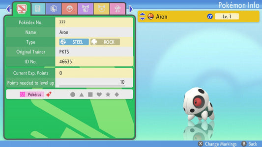 SHINY 6IV ARON / Pokémon Brilliant Diamond and Shining Pearl / 6IV Pokemon / Shiny Pokemon / Competitive Battle Ready EVs / Free Shiny