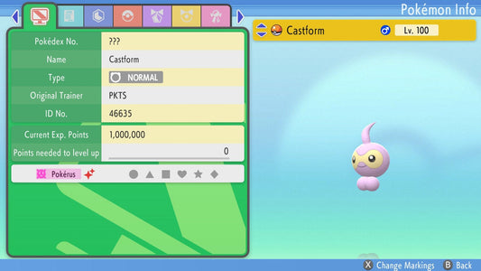 SHINY 6IV CASTFORM / Pokémon Brilliant Diamond and Shining Pearl / 6IV Pokemon / Shiny Pokemon / Competitive Battle Ready EVs / Free Shiny