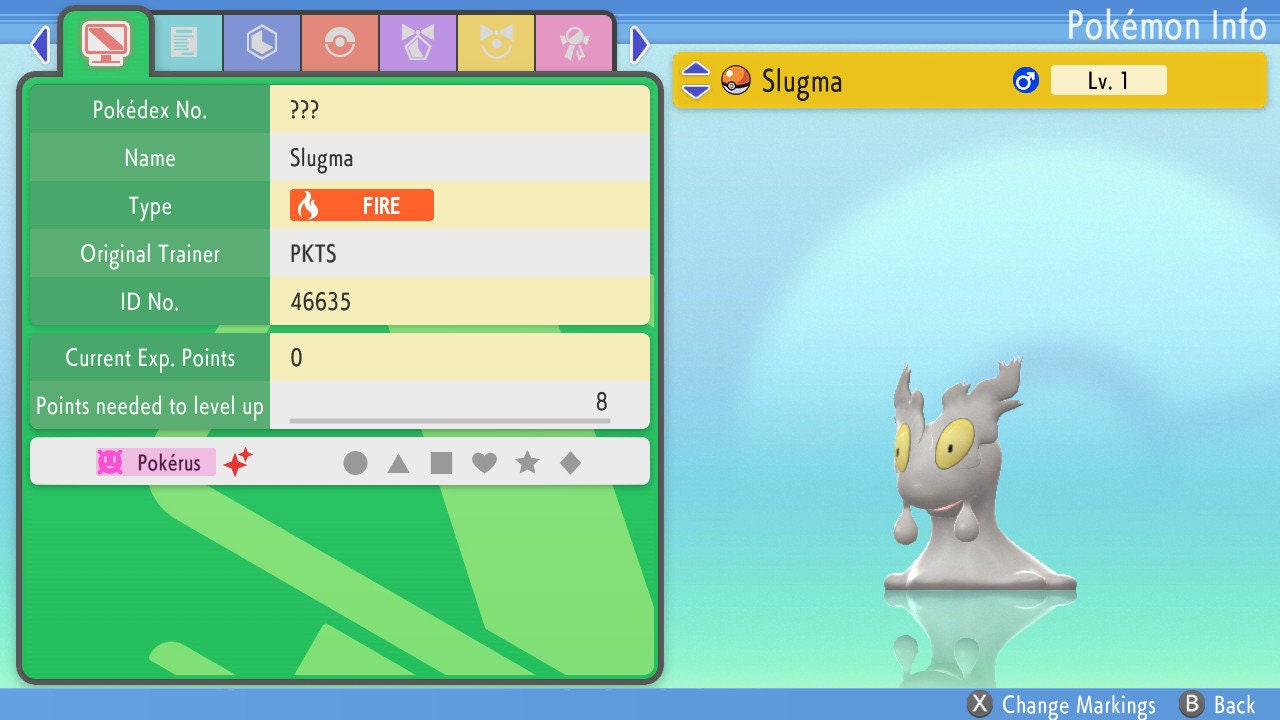 SHINY 6IV SLUGMA / Pokémon Brilliant Diamond and Shining Pearl / 6IV Pokemon / Shiny Pokemon / Competitive Battle Ready EVs / Free Shiny