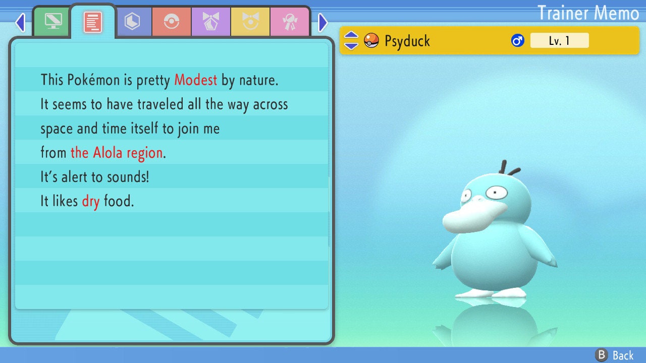 SHINY 6IV PSYDUCK / Pokémon Brilliant Diamond and Shining Pearl / 6IV Pokemon / Shiny Pokemon / Competitive Battle Ready EVs / Free Shiny