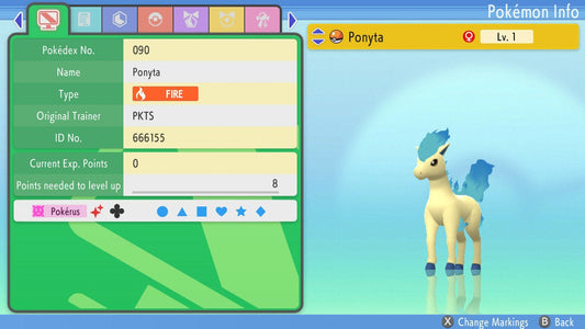 SHINY 6IV PONYTA / Pokémon Brilliant Diamond and Shining Pearl / 6IV Pokemon / Shiny Pokemon / Competitive Battle Ready EVs / Free Shiny
