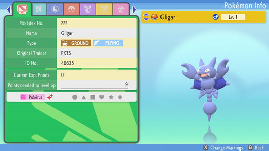 SHINY 6IV GLIGAR / Pokémon Brilliant Diamond and Shining Pearl / 6IV Pokemon / Shiny Pokemon / Competitive Battle Ready EVs / Free Shiny
