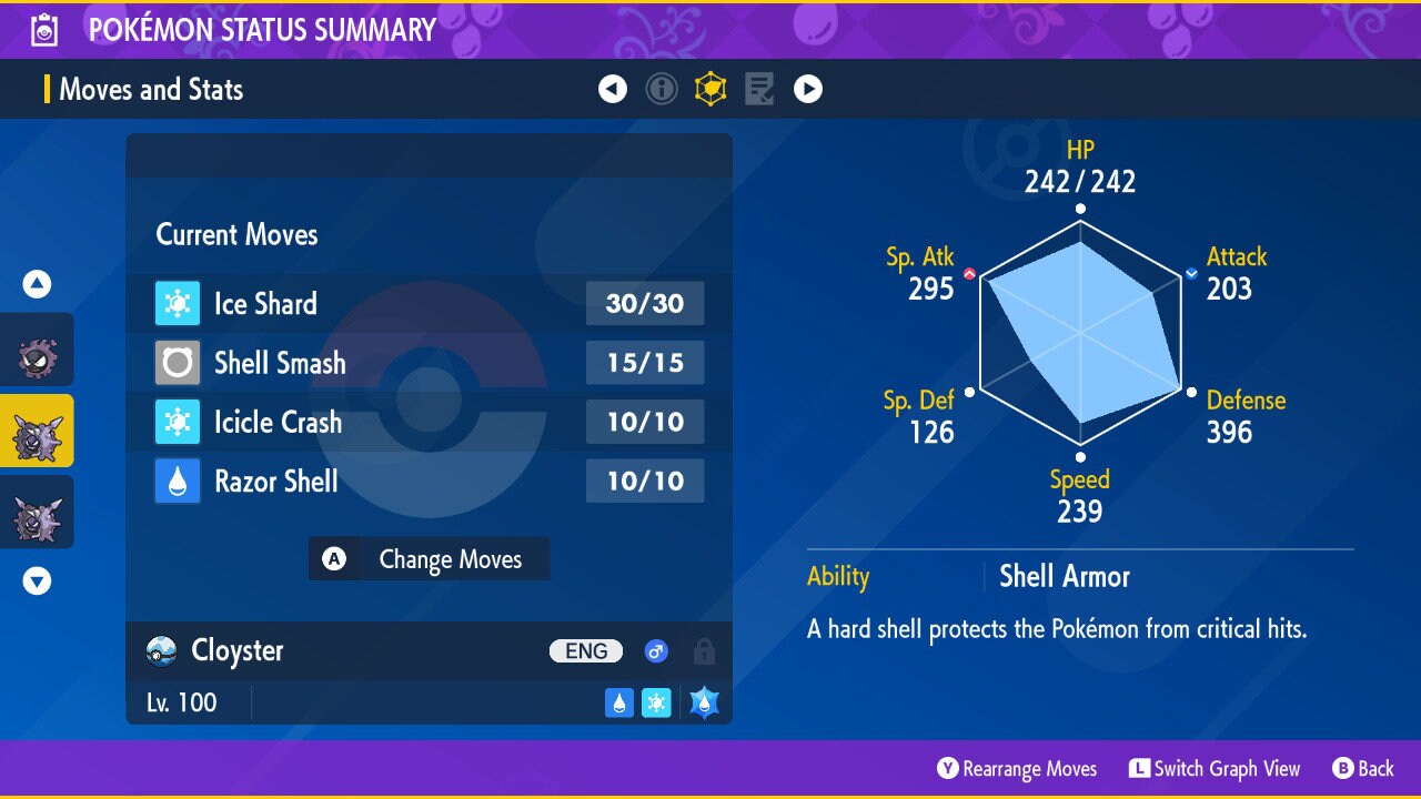 Shiny CLOYSTER Pokémon Scarlet Violet 6IV Competitive Battle Ready – image 3
