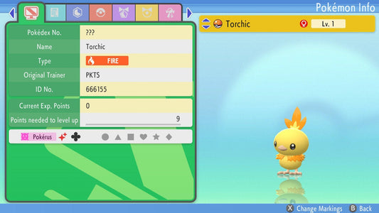 SHINY 6IV TORCHIC / Pokémon Brilliant Diamond and Shining Pearl / 6IV Pokemon / Shiny Pokemon / Competitive Battle Ready EVs / Free Shiny