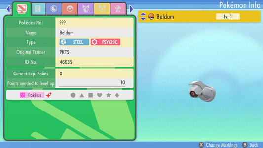 SHINY 6IV BELDUM / Pokémon Brilliant Diamond and Shining Pearl / 6IV Pokemon / Shiny Pokemon / Competitive Battle Ready EVs / Free Shiny