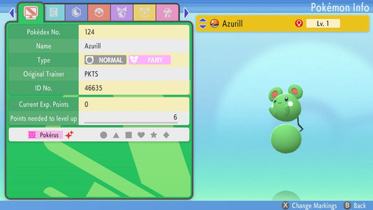 SHINY 6IV AZURILL / Pokémon Brilliant Diamond and Shining Pearl / 6IV Pokemon / Shiny Pokemon / Competitive Battle Ready EVs / Free Shiny