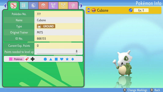 SHINY 6IV CUBONE / Pokémon Brilliant Diamond and Shining Pearl / 6IV Pokemon / Shiny Pokemon / Competitive Battle Ready EVs / Free Shiny