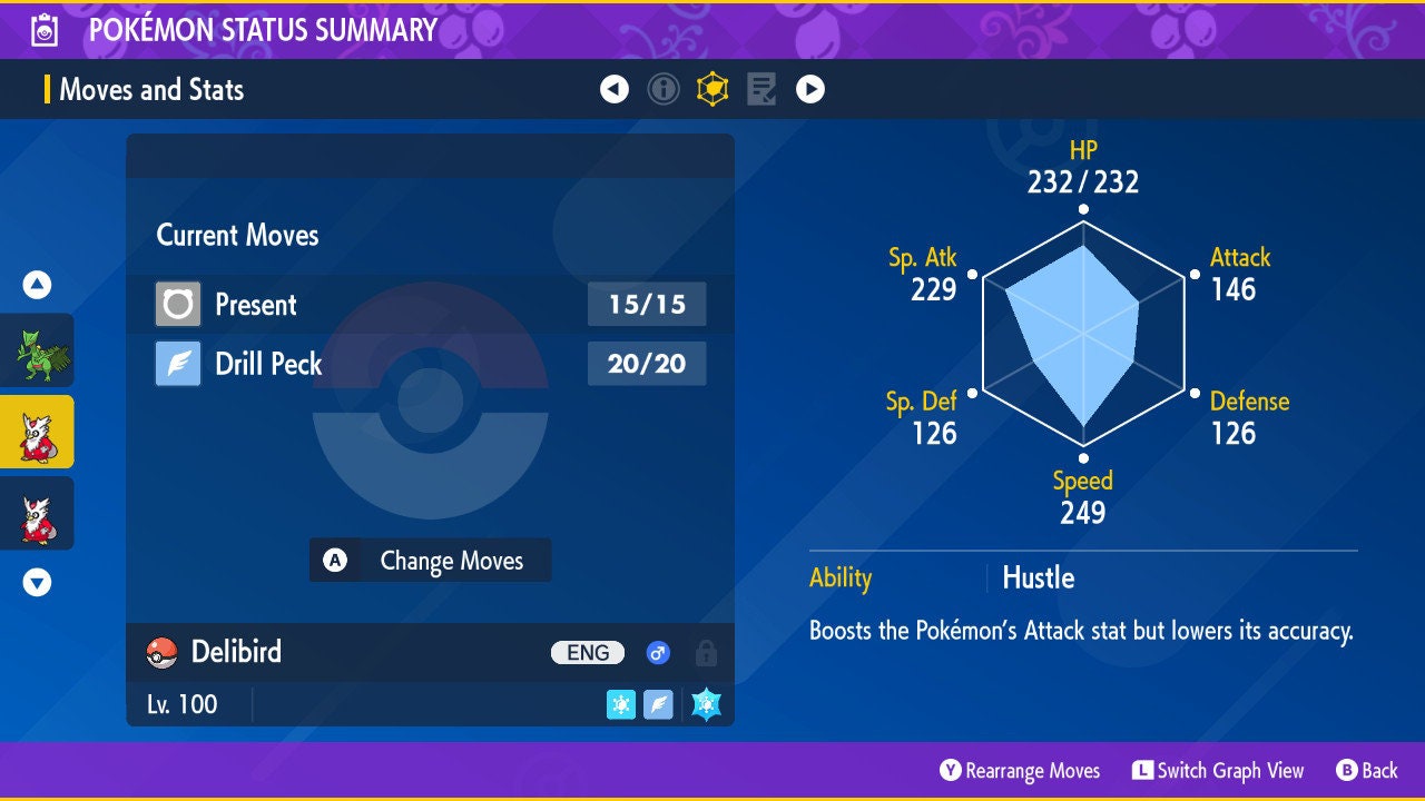 Shiny DELIBIRD Pokémon Scarlet Violet 6IV Competitive Battle Ready – image 3