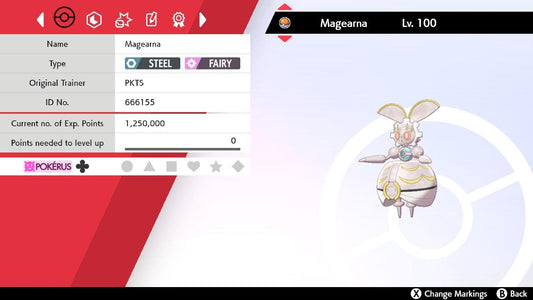 Non-SHINY 6IV MAGEARNA EV Trained | Sword & Shield Pokémon | Battle Ready Competitive | Free Bonus Shiny |