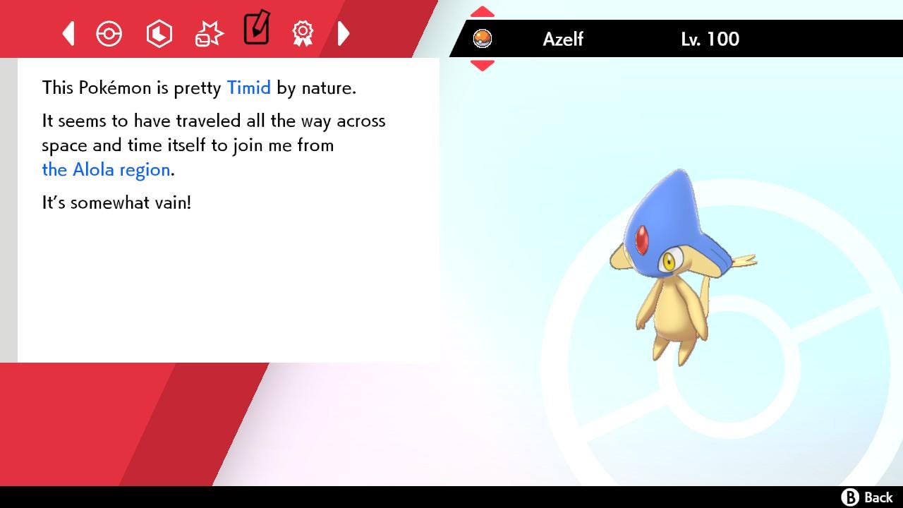 SHINY 6IV AZELF EV Trained | Sword & Shield Pokémon | Battle Ready Competitive | Free Bonus Shiny |
