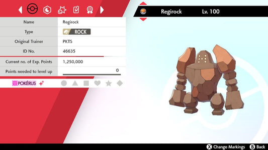 SHINY 6IV REGIROCK EV Trained | Sword & Shield Pokémon | Battle Ready Competitive | Free Bonus Shiny |