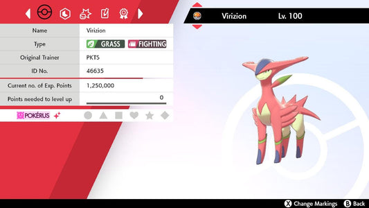 SHINY 6IV VIRIZION EV Trained | Sword & Shield Pokémon | Battle Ready Competitive | Free Bonus Shiny |