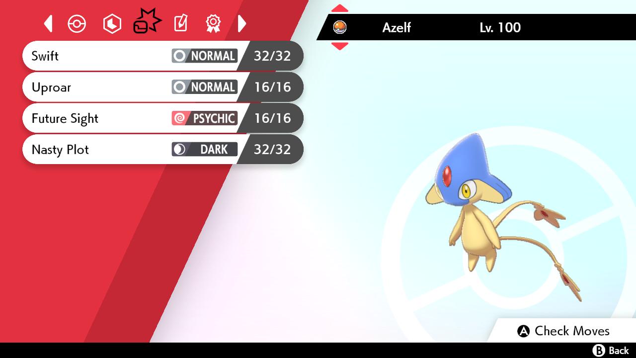 SHINY 6IV AZELF EV Trained | Sword & Shield Pokémon | Battle Ready Competitive | Free Bonus Shiny |